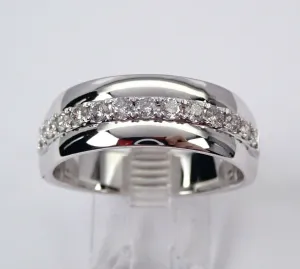1/2 CT Mens Round Cut Diamond Wedding Band 14K Yellow Gold Over Anniversary Ring
