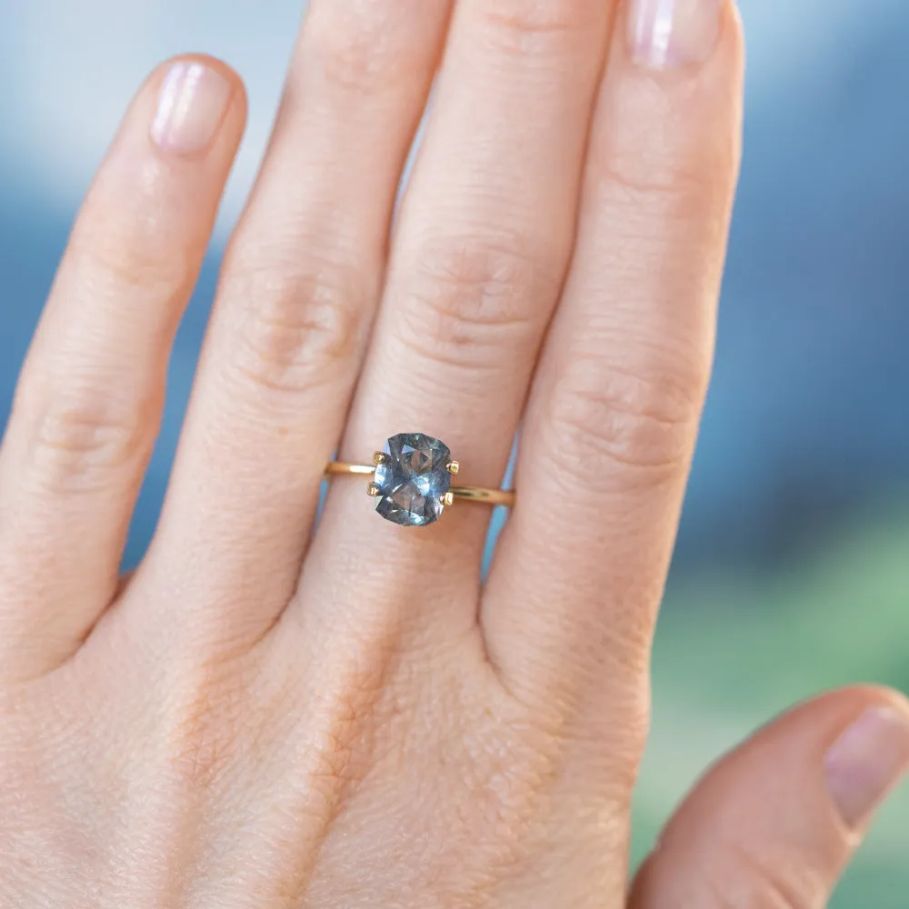 1.91CT ELONGATED FANCY CUSHION MONTANA SAPPHIRE, COLOR SHIFTING PURPLE GREY, 8.72X6.99X4.06MM