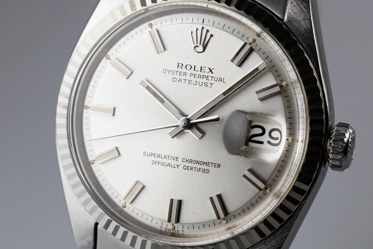 1970 Rolex DateJust 1601 Silver "Wide Boy" Dial