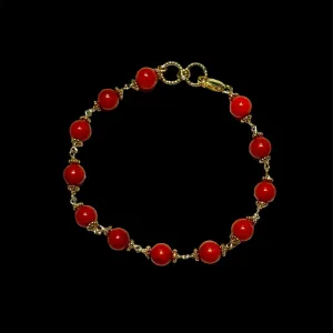 40% Off! Vintage Round Coral Bead Bracelet
