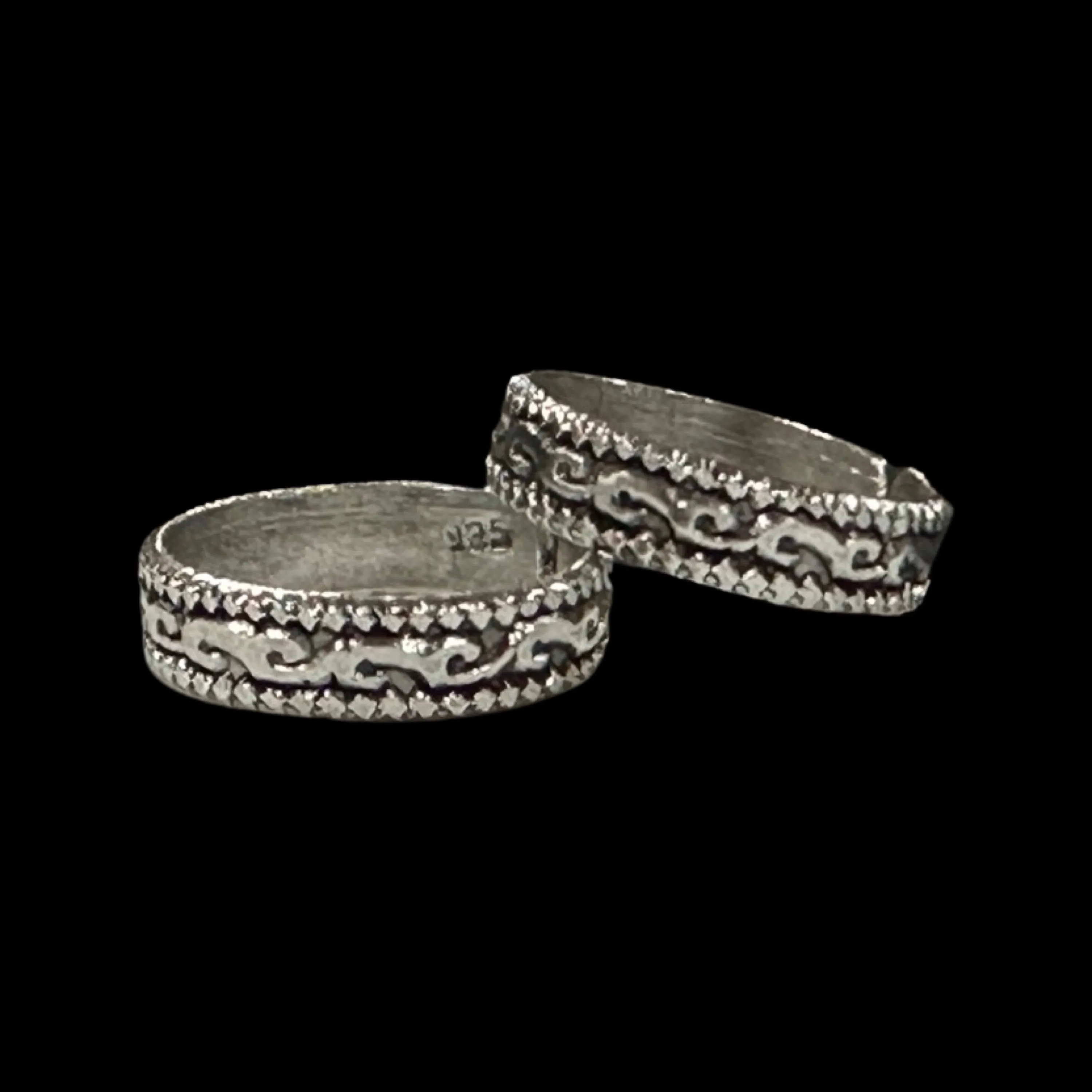 925 Sterling Silver Oxidized Toe-rings - Design #14