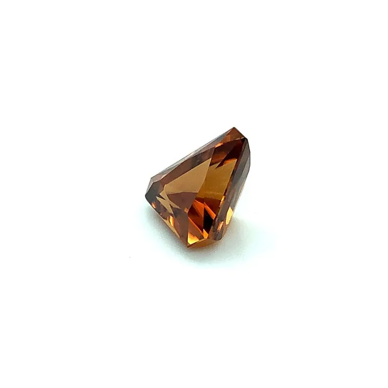 9.75 Carat Orange Brown Zircon Triangle Unset Pendant Necklace Enhancer Gemstone