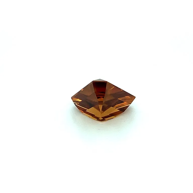 9.75 Carat Orange Brown Zircon Triangle Unset Pendant Necklace Enhancer Gemstone
