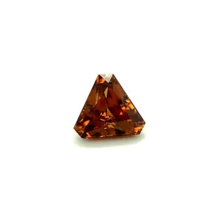 9.75 Carat Orange Brown Zircon Triangle Unset Pendant Necklace Enhancer Gemstone