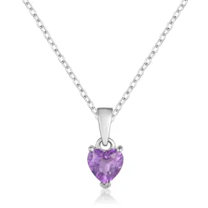 Amethyst Heart Necklace