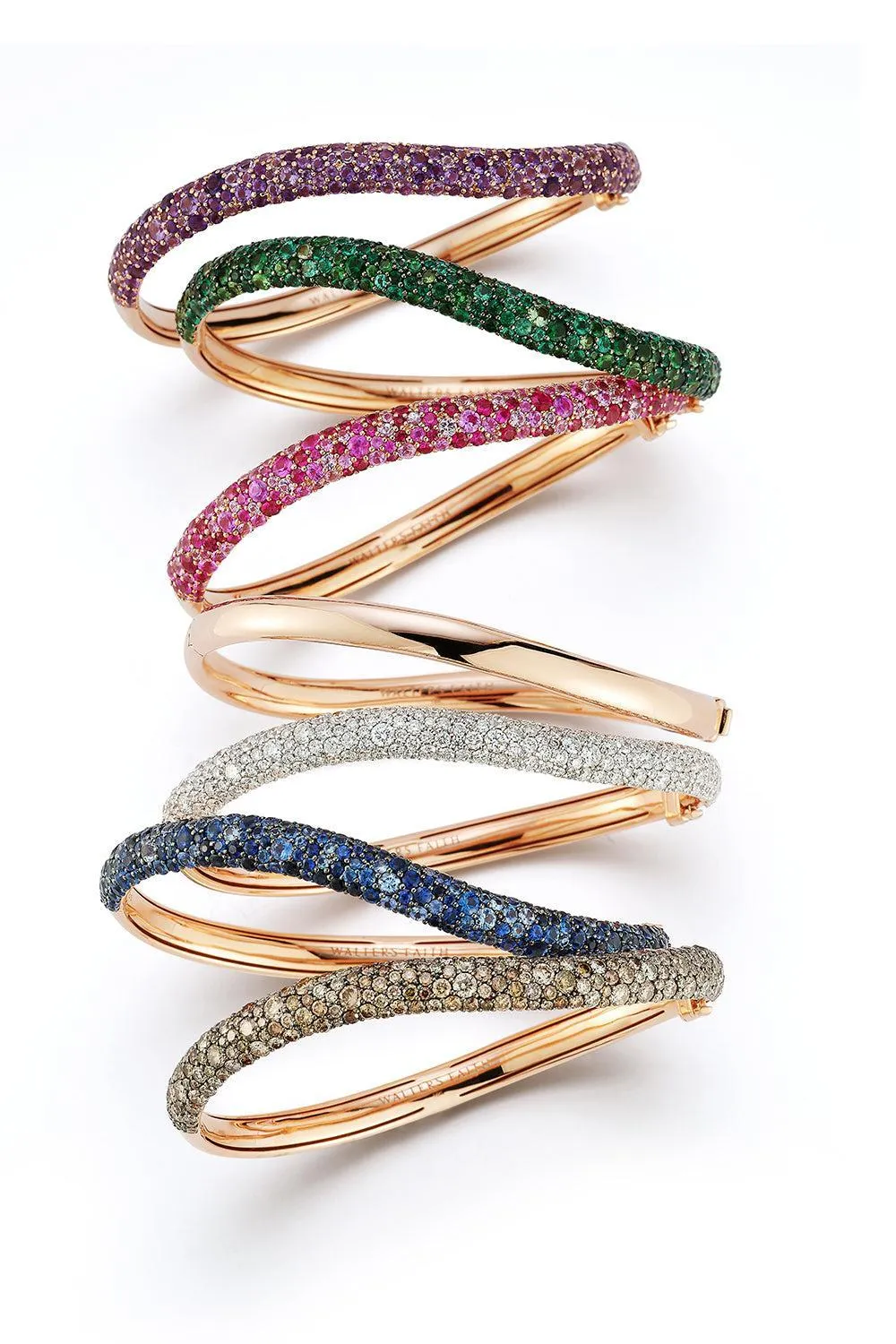 Amethyst Julian Wave Bracelet - Rose Gold