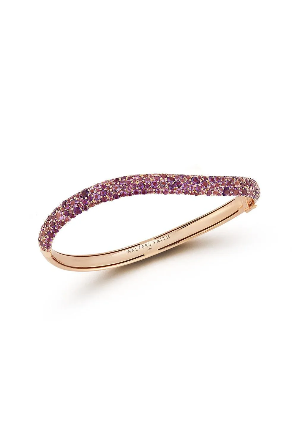 Amethyst Julian Wave Bracelet - Rose Gold