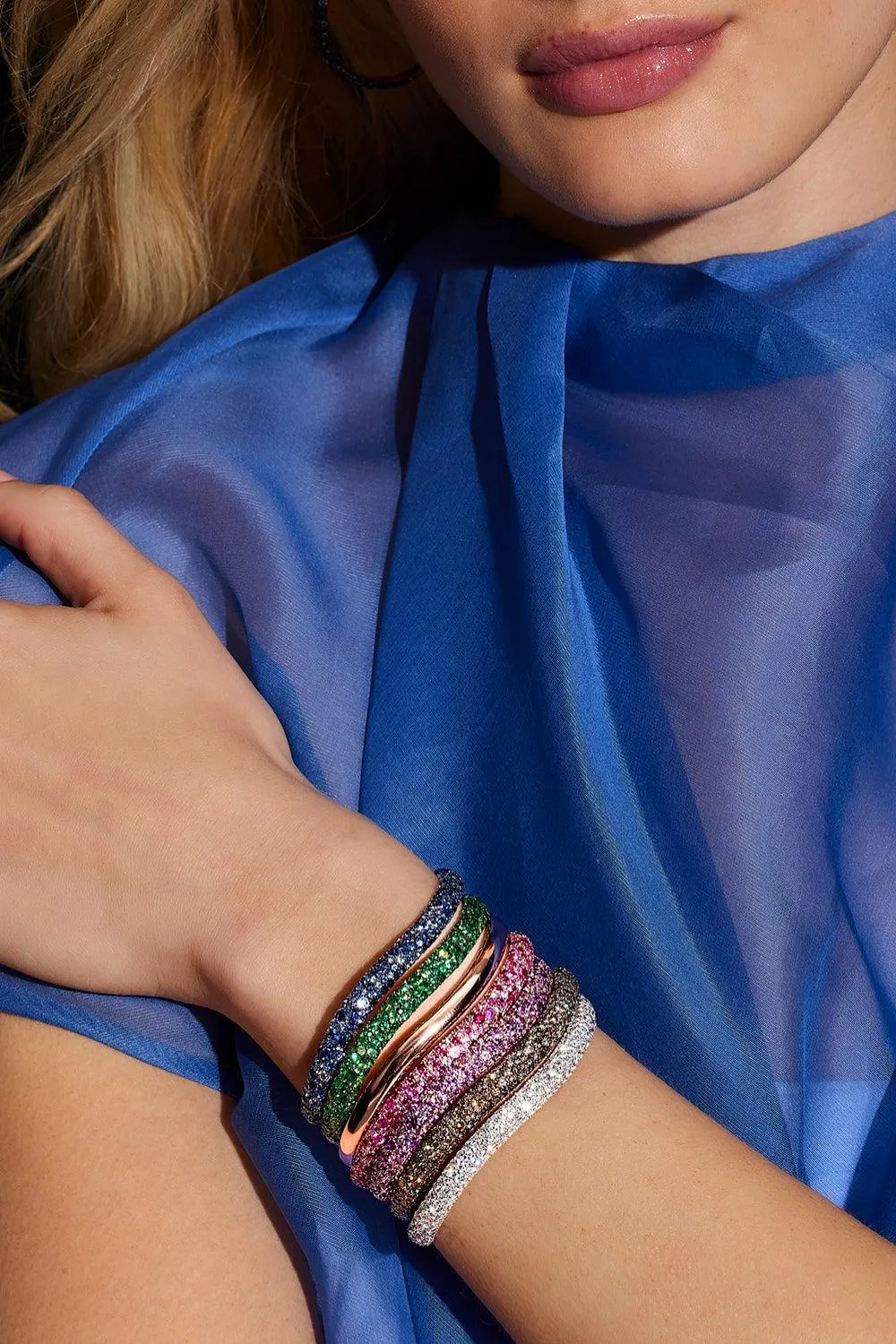 Amethyst Julian Wave Bracelet - Rose Gold