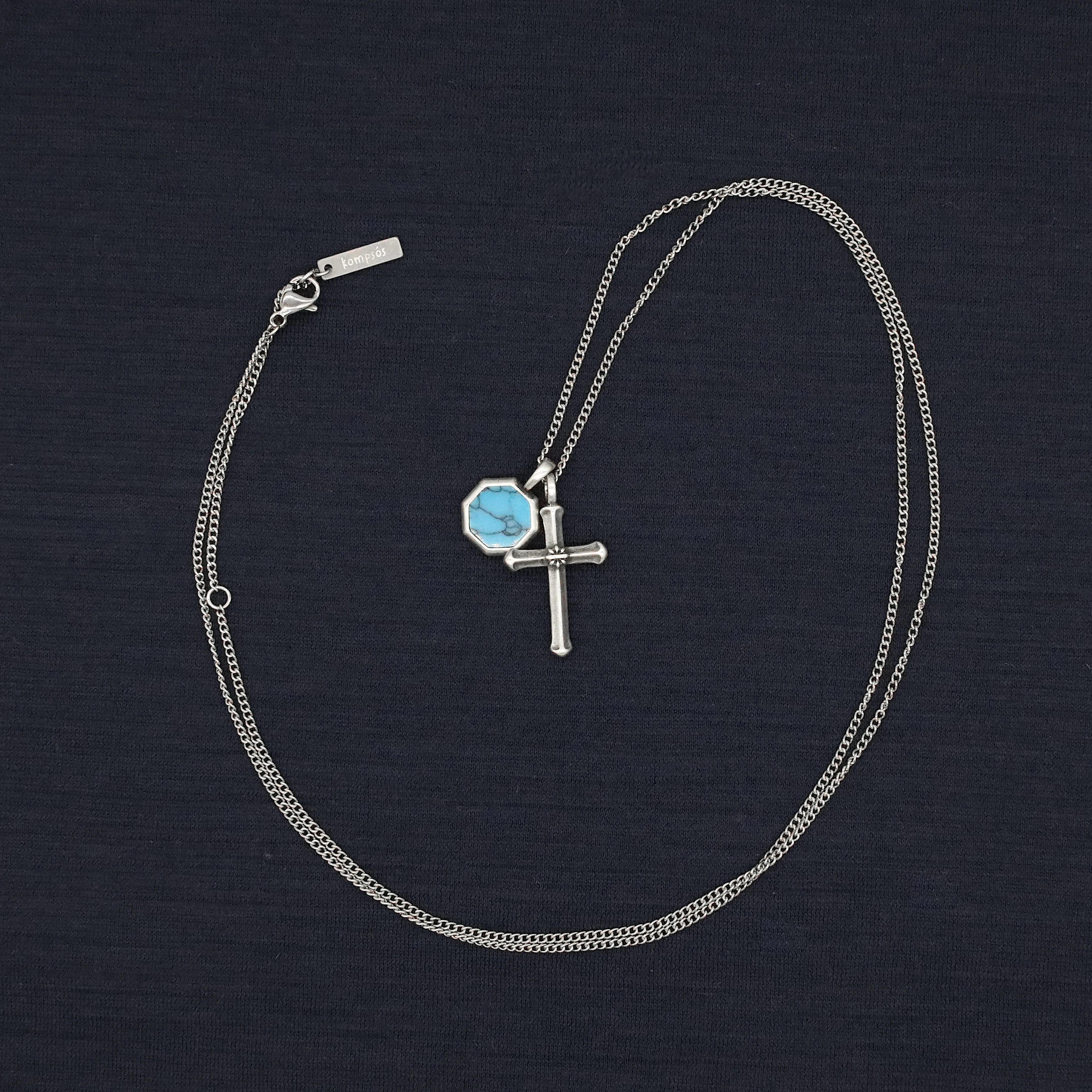 Antique Silver "Francis" Necklace (Turquoise)