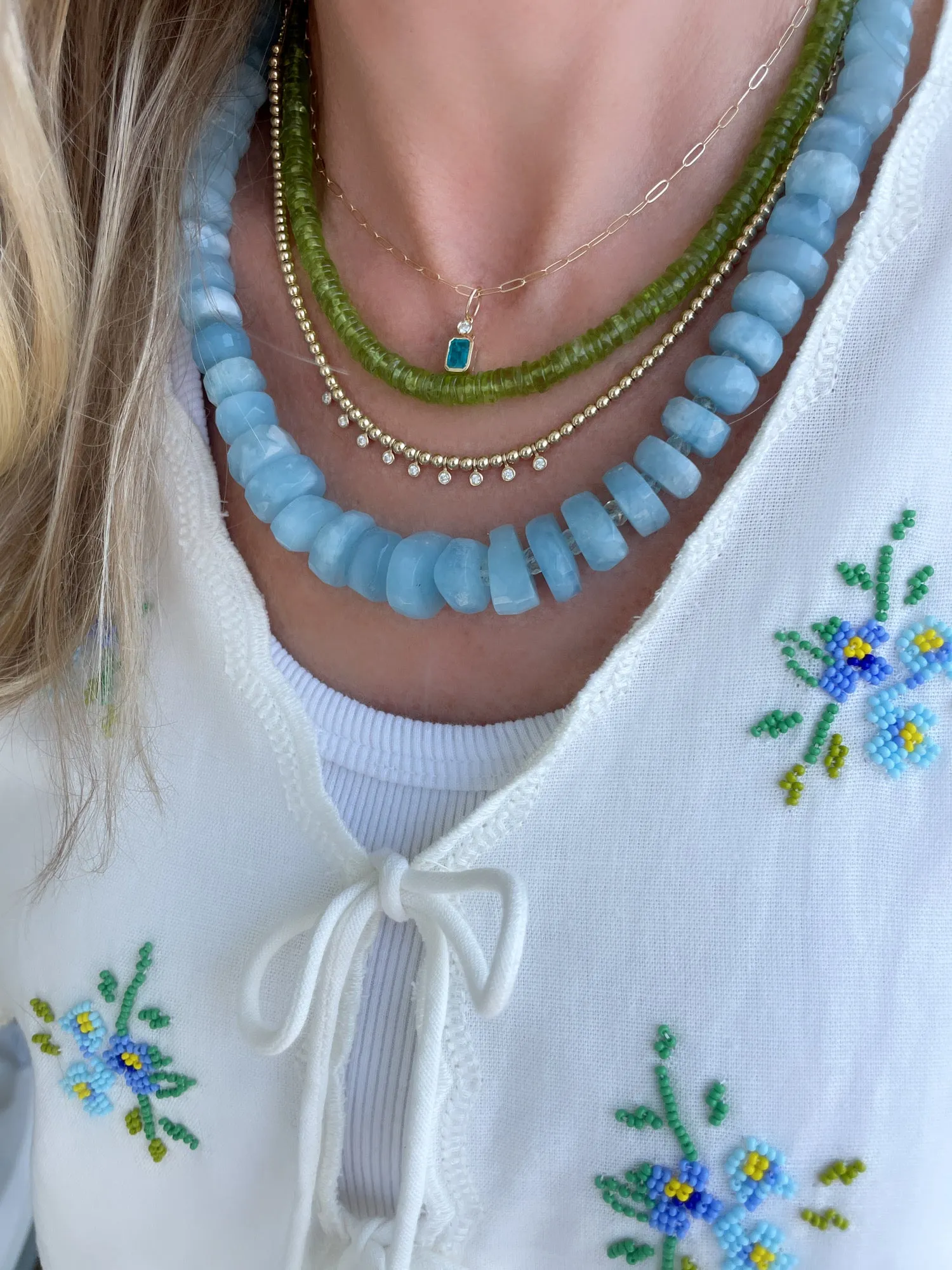 aquamarine statement necklace