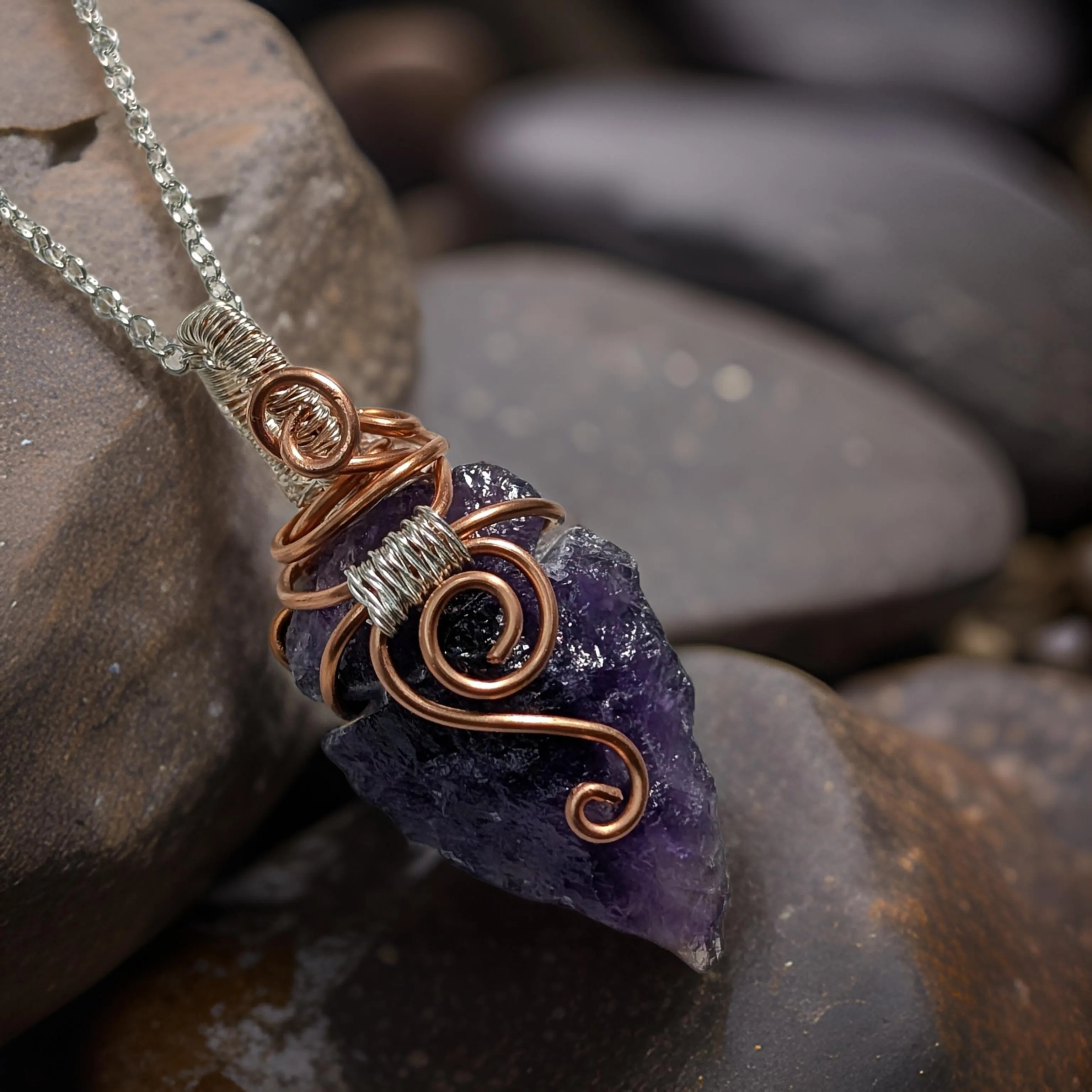 Arrowhead - Amethyst - Necklace