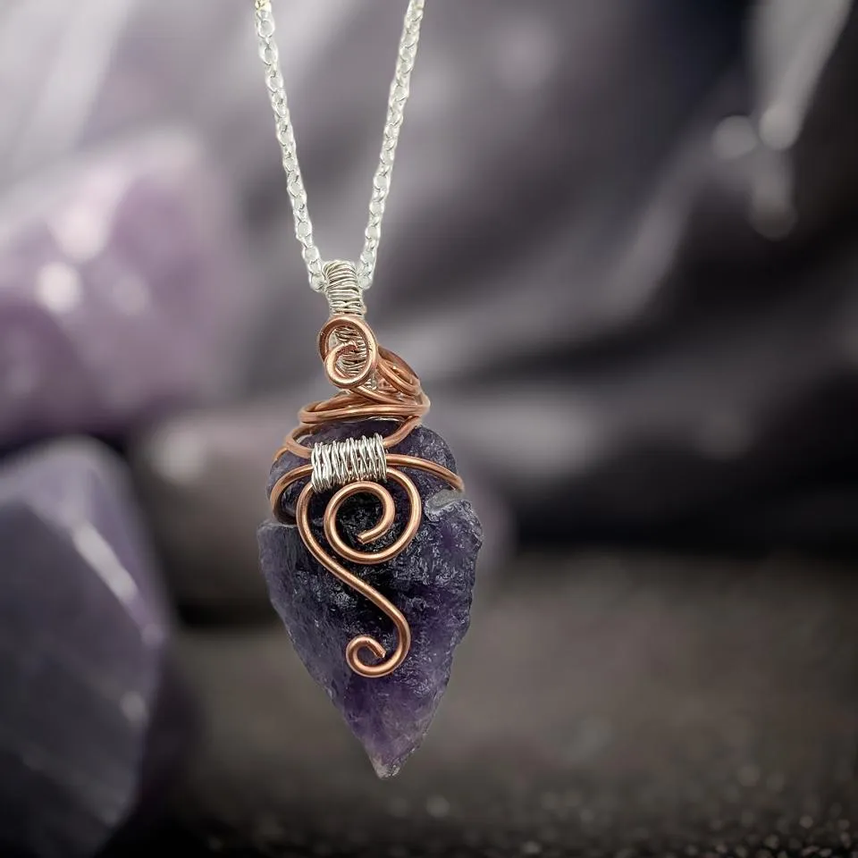 Arrowhead - Amethyst - Necklace