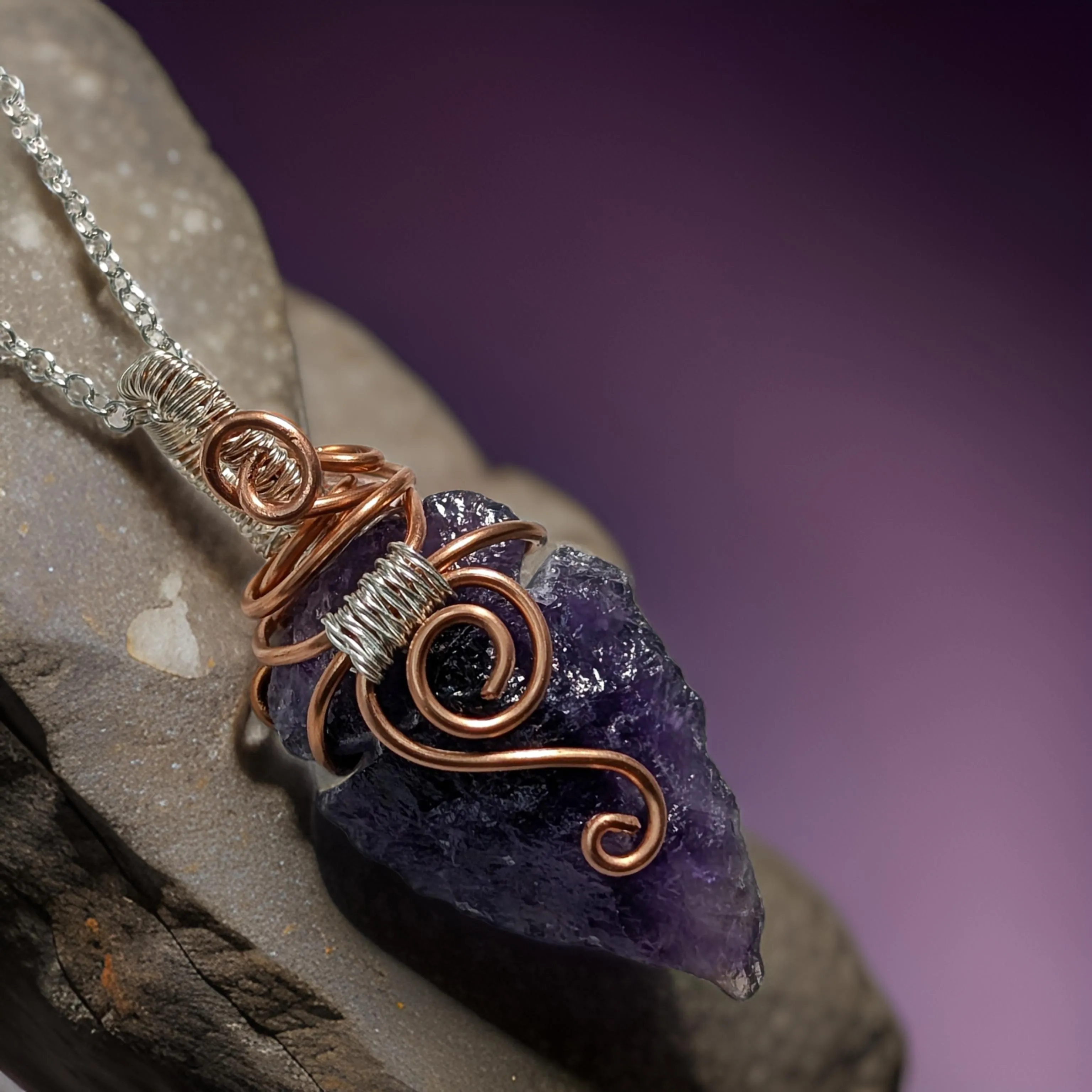 Arrowhead - Amethyst - Necklace