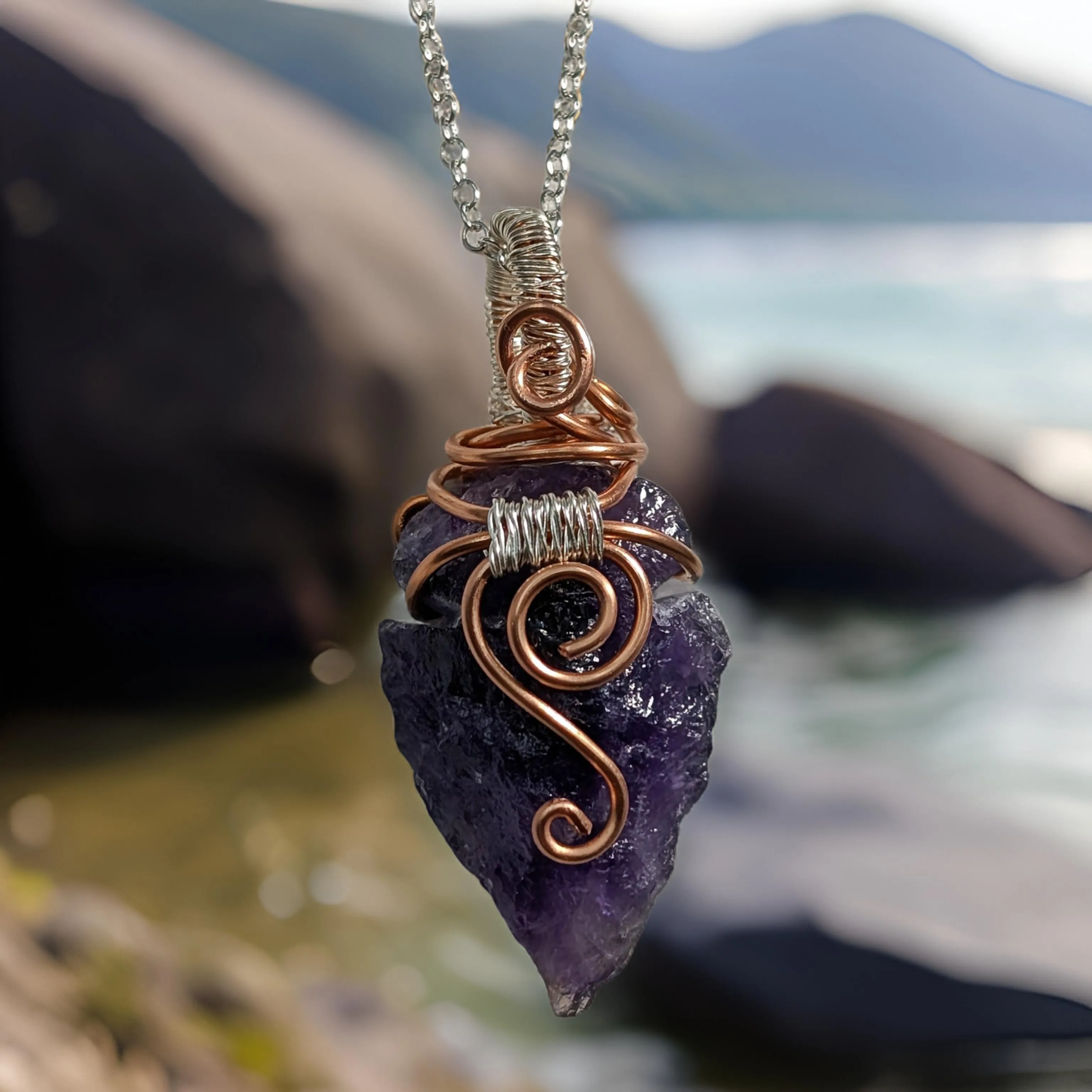 Arrowhead - Amethyst - Necklace