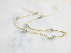 Blue Zircon Beaded Necklace