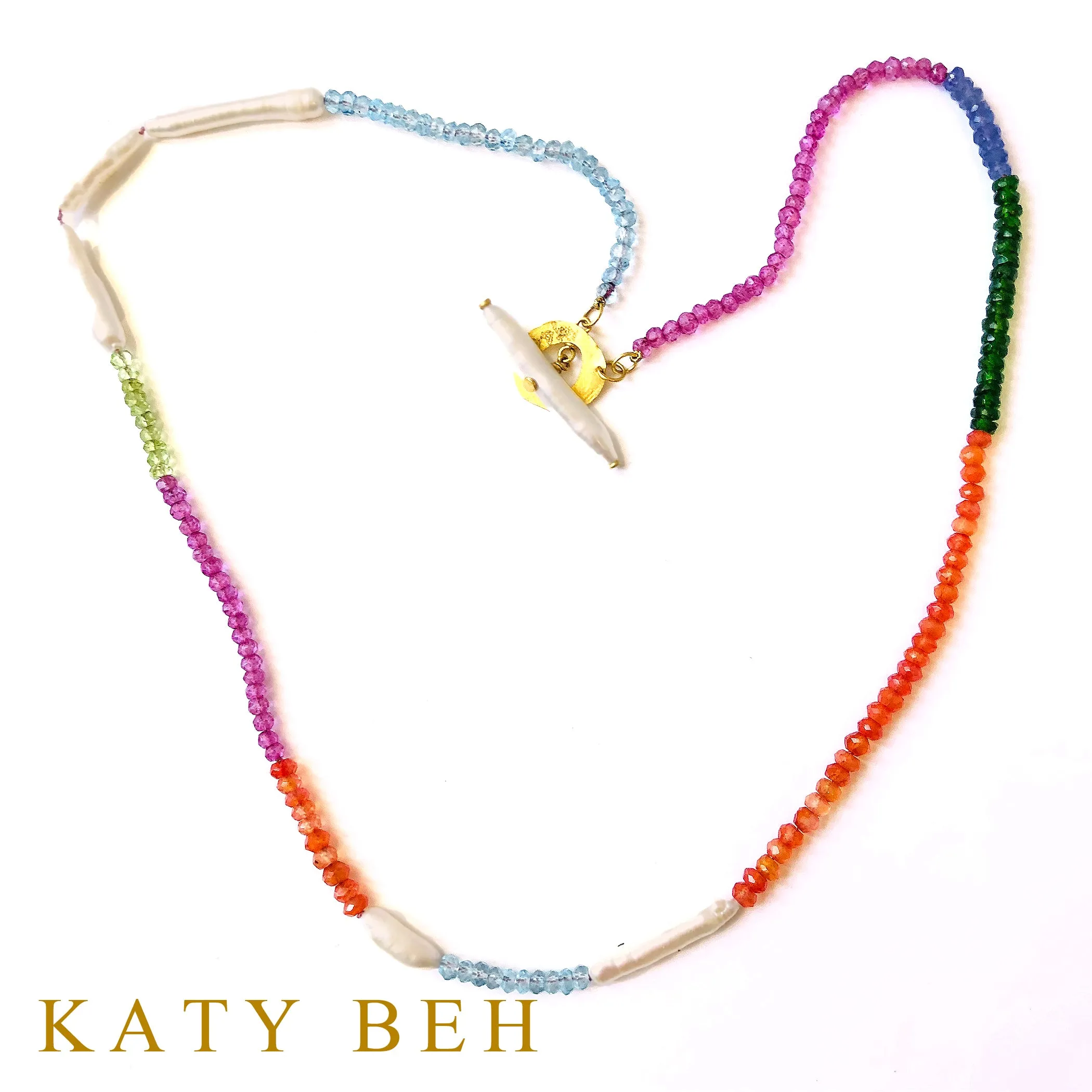Celissa Pearl and Gemstone Mix Necklace