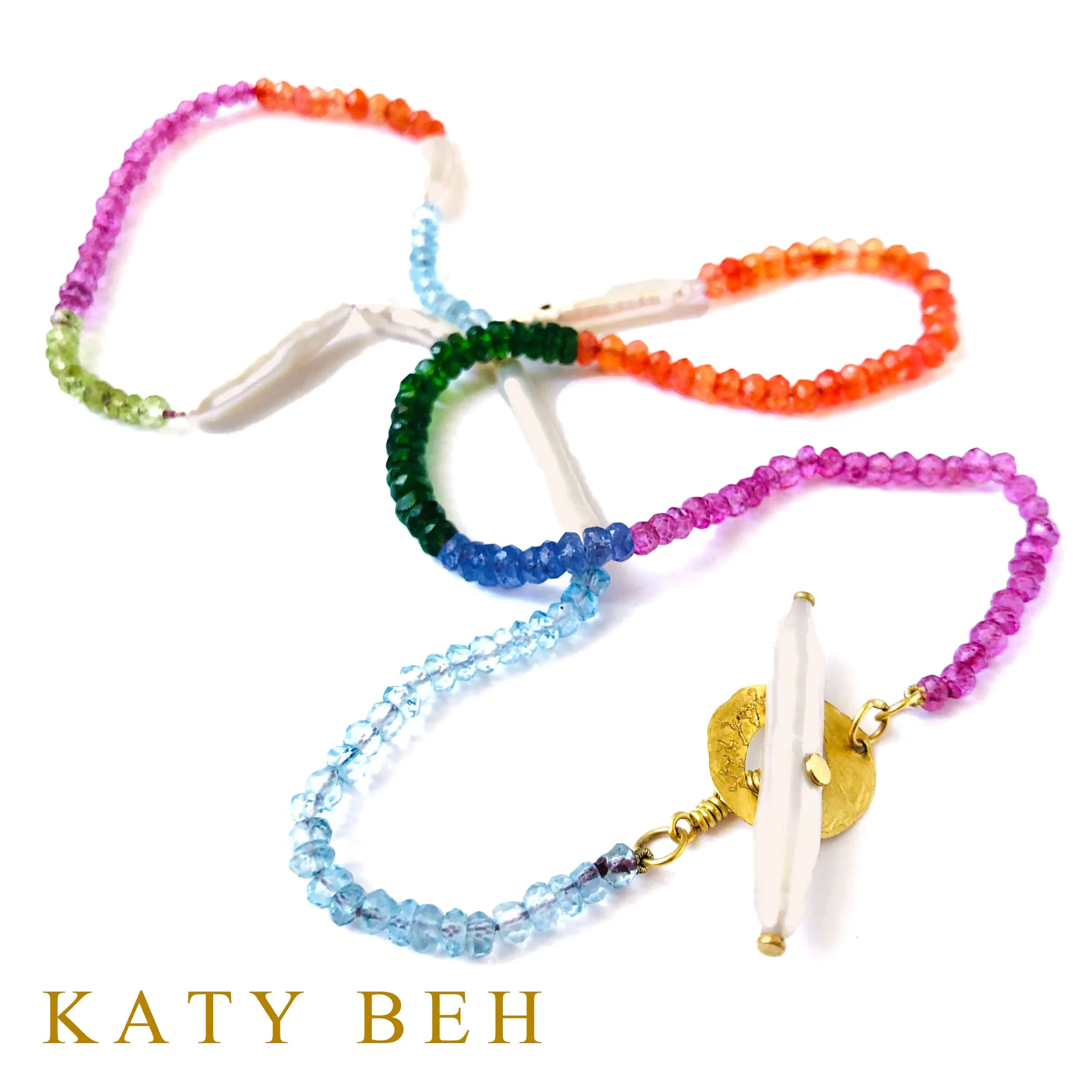 Celissa Pearl and Gemstone Mix Necklace