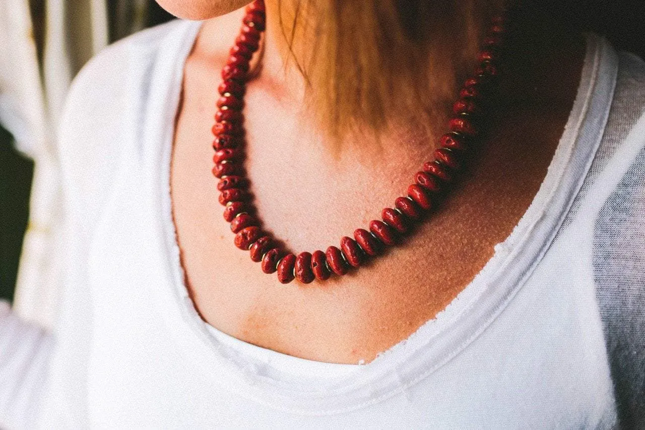 Cheppu Tibetan Coral Necklace