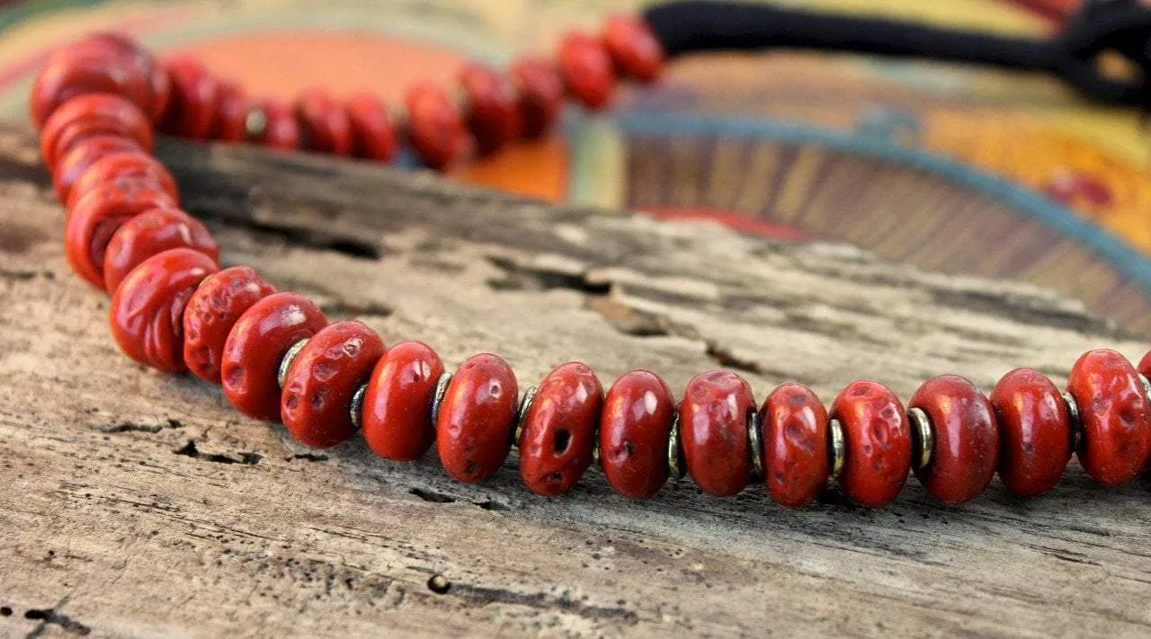 Cheppu Tibetan Coral Necklace