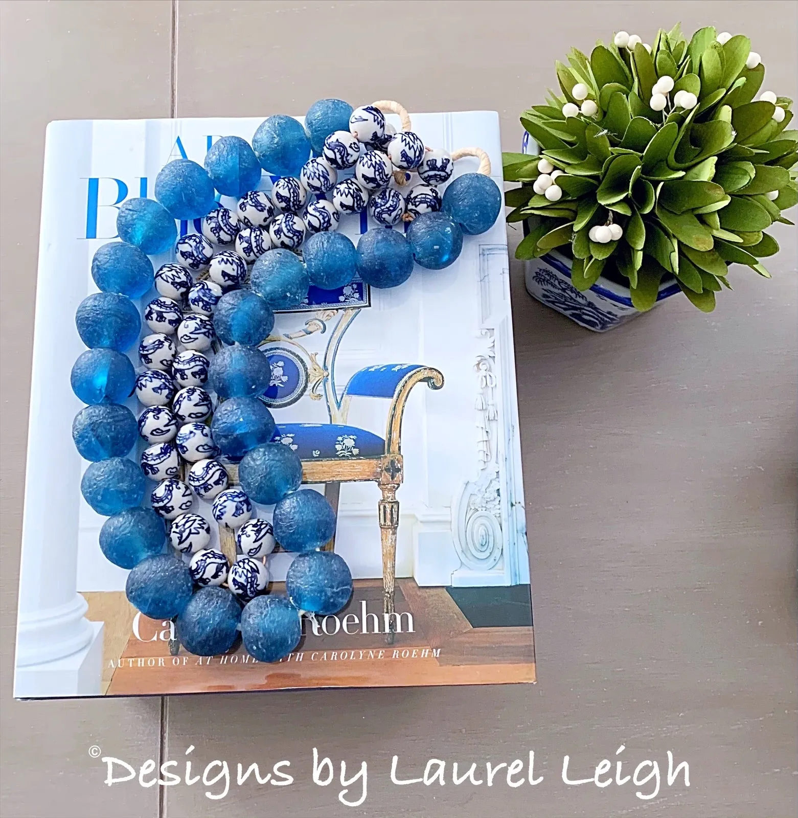Chinoiserie Dragon Bead Garland Strand / Necklace