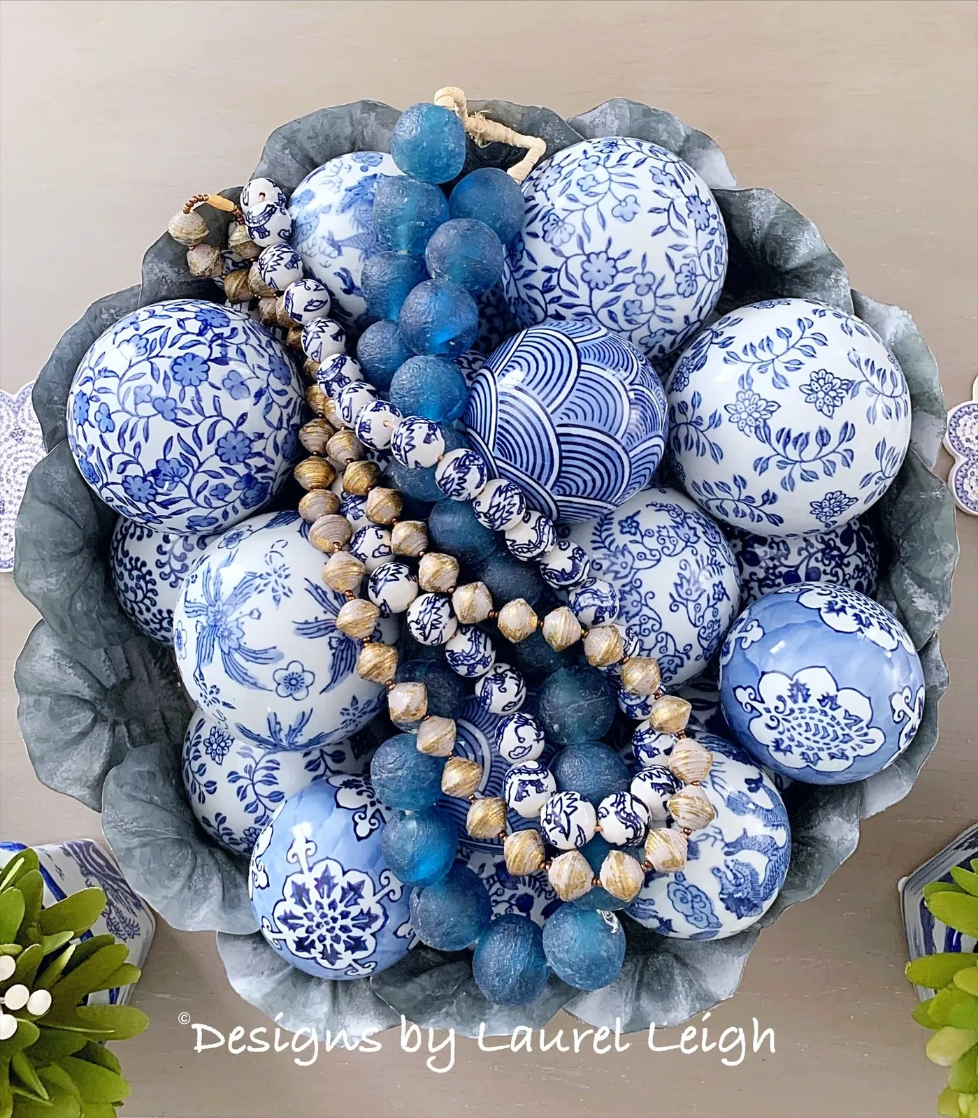 Chinoiserie Dragon Bead Garland Strand / Necklace