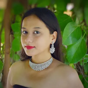 Choker Zircon/AD Necklace Set 3156-11