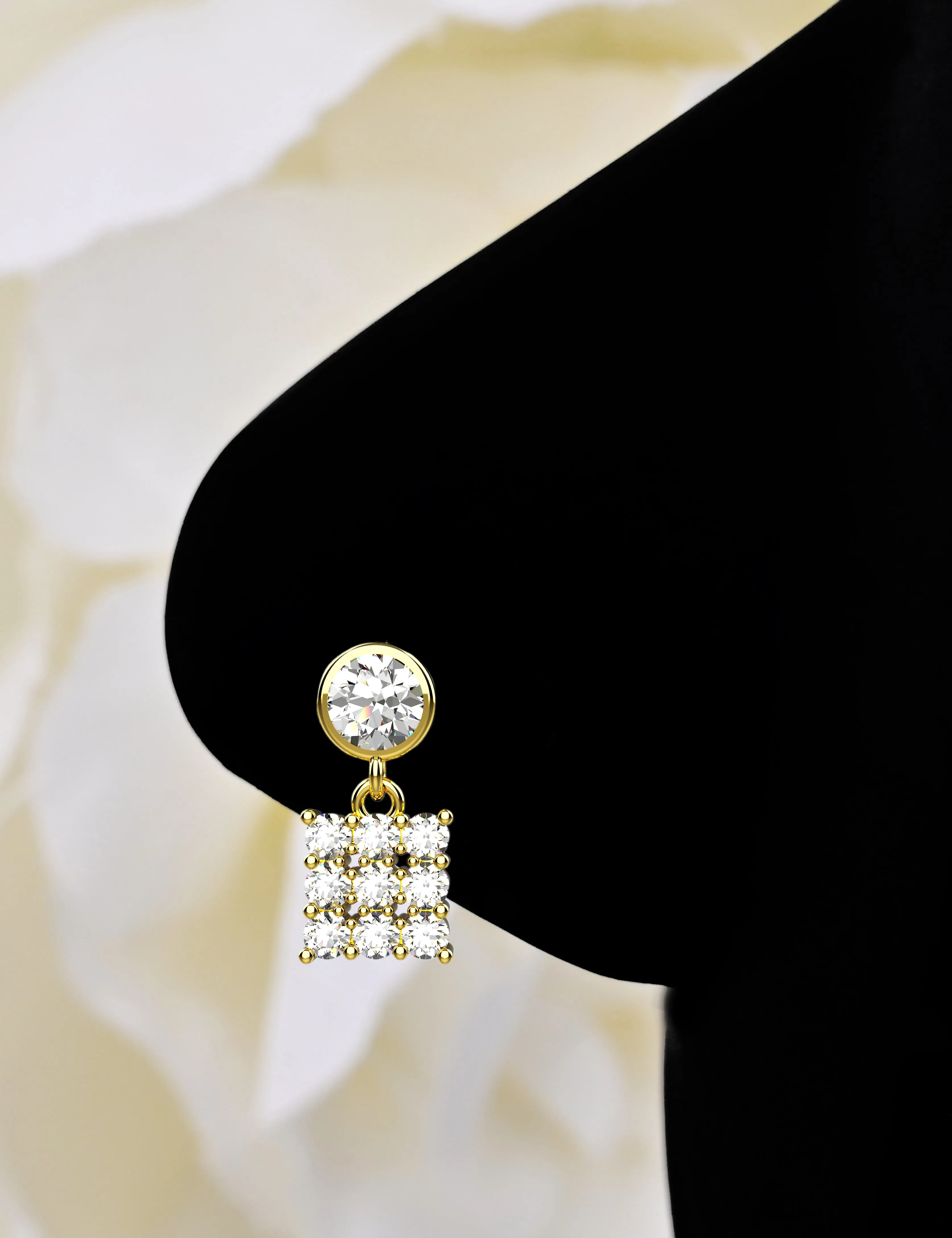 Diamond Nose Stud – Dangle Gold Nose Piercing Jewelry for Women