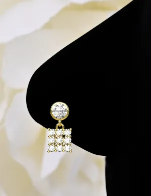 Diamond Nose Stud – Dangle Gold Nose Piercing Jewelry for Women