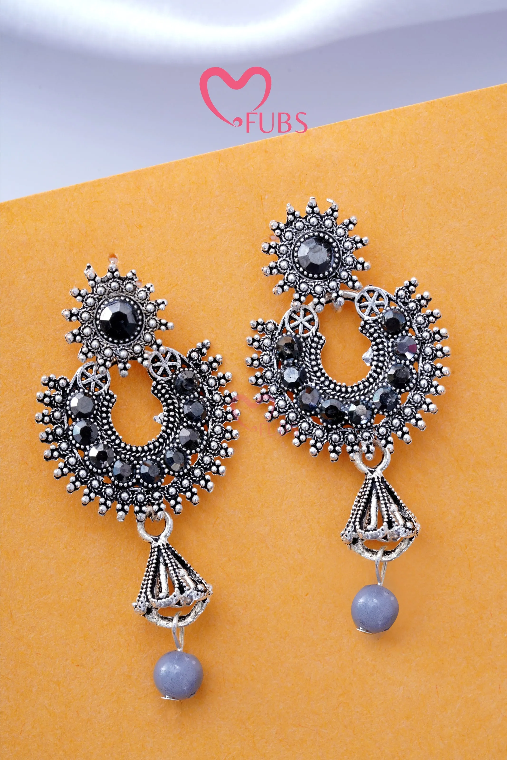 Gemstone Pearl Drop Earrings