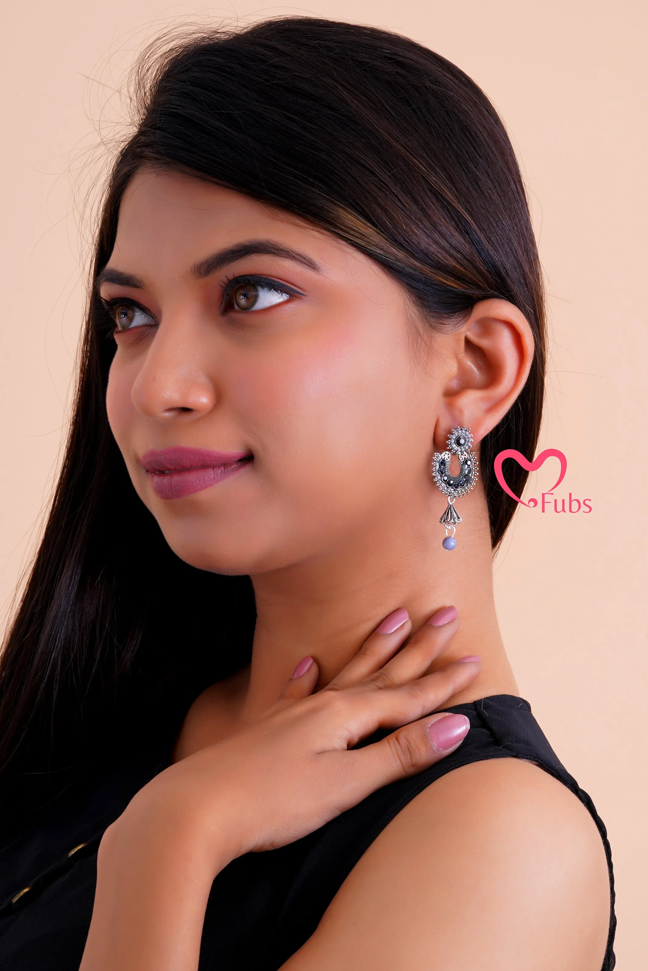 Gemstone Pearl Drop Earrings