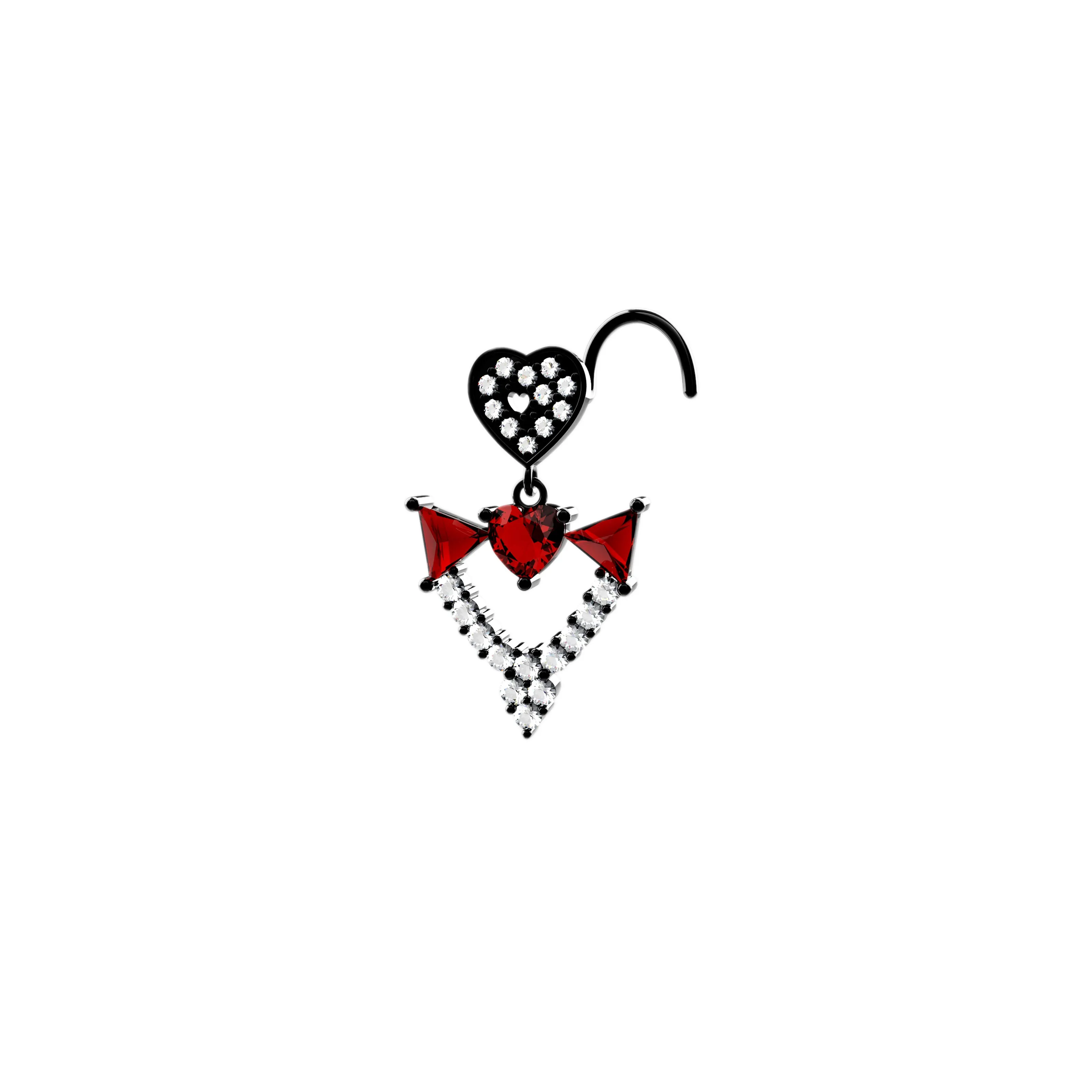 Gold Dangle Nose Piercing | Elegant Hanging Nose Stud