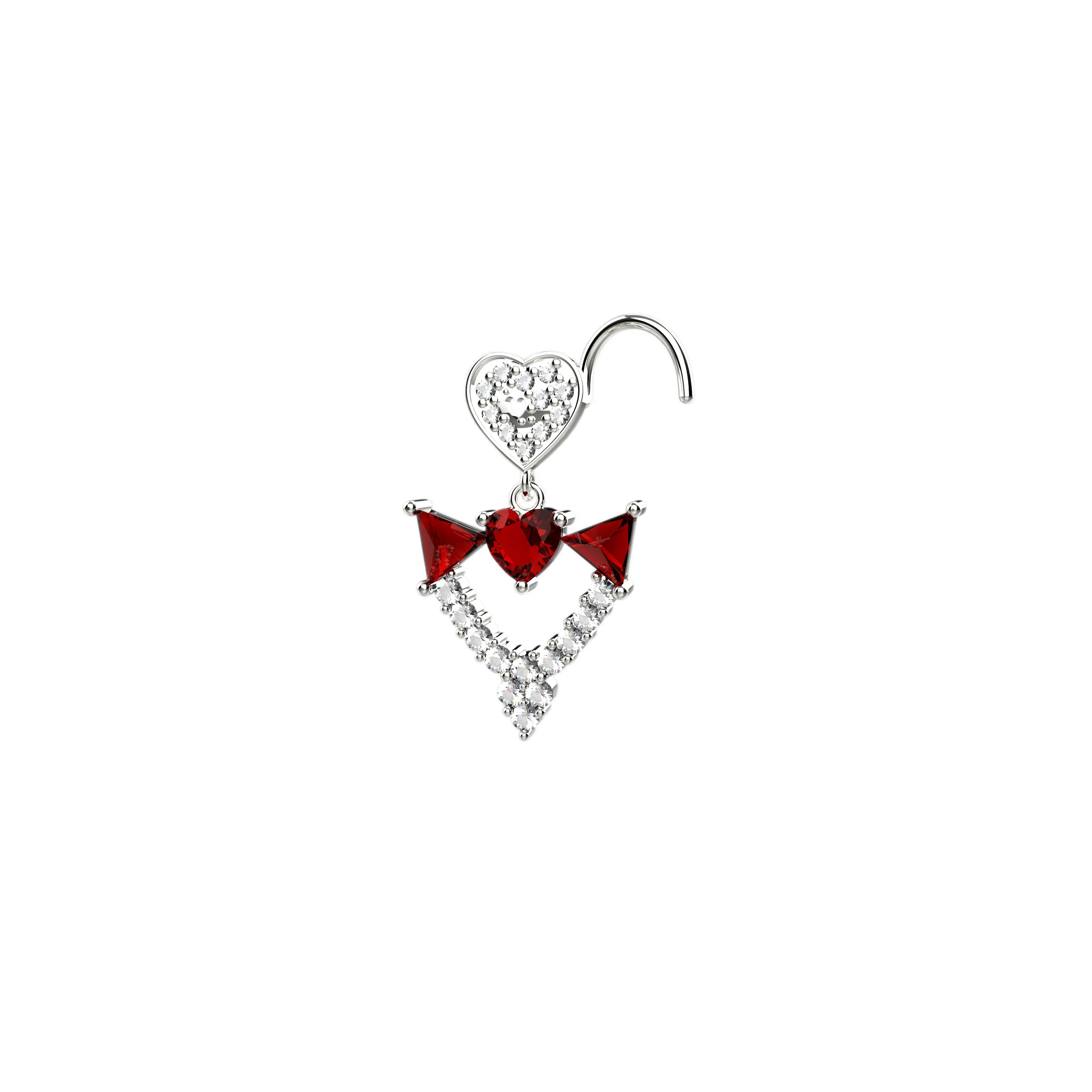 Gold Dangle Nose Piercing | Elegant Hanging Nose Stud