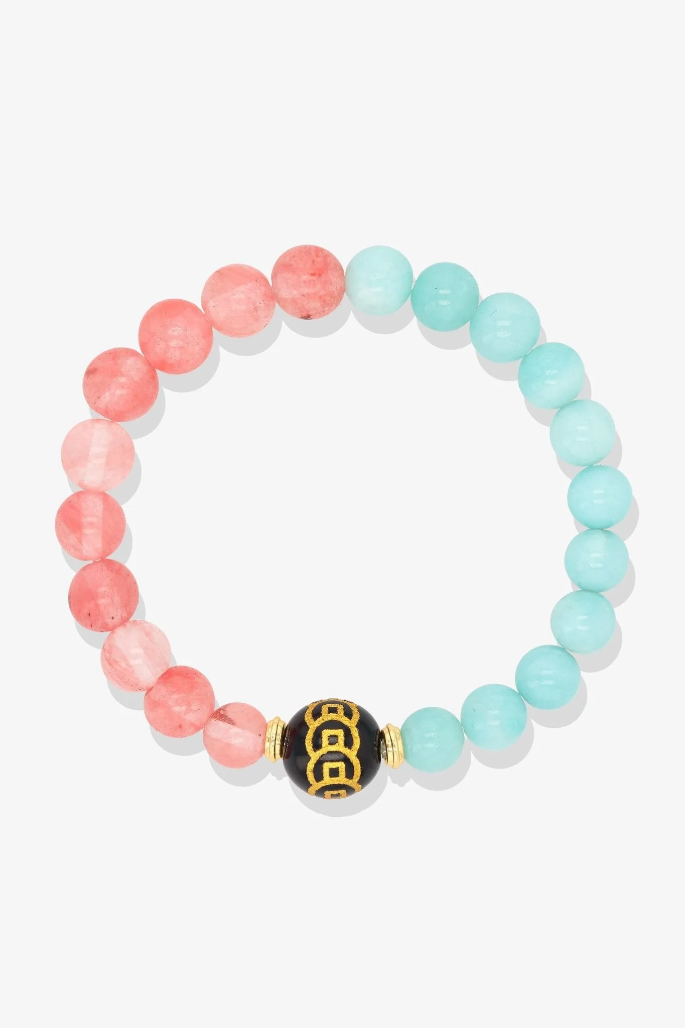 Green Garnet and Citrine Money Coin Bracelet - Attract Abundance
