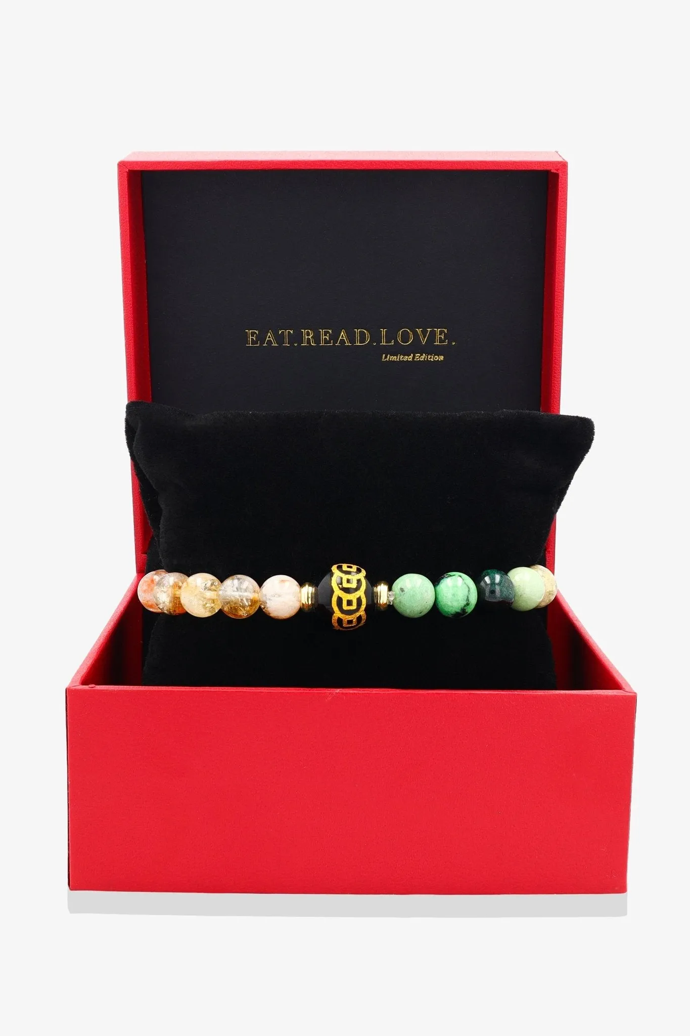 Green Garnet and Citrine Money Coin Bracelet - Attract Abundance