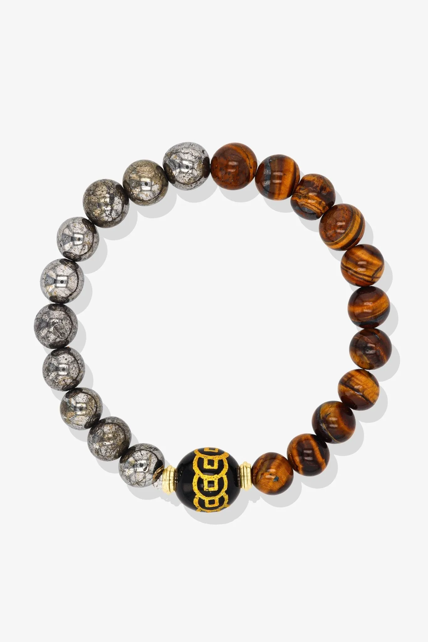 Green Garnet and Citrine Money Coin Bracelet - Attract Abundance
