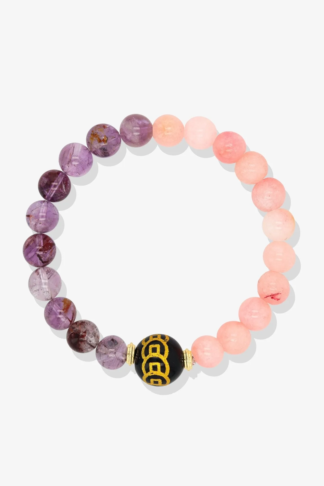 Green Garnet and Citrine Money Coin Bracelet - Attract Abundance