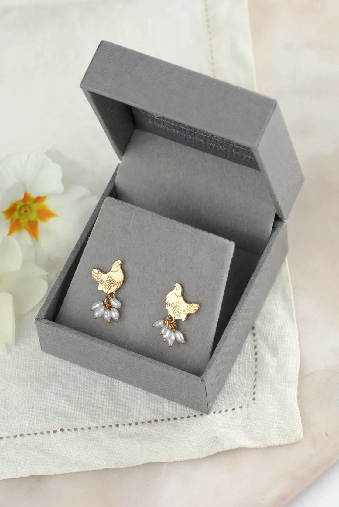 Handmade Spring Chicken | Mother Hen Stud Earrings