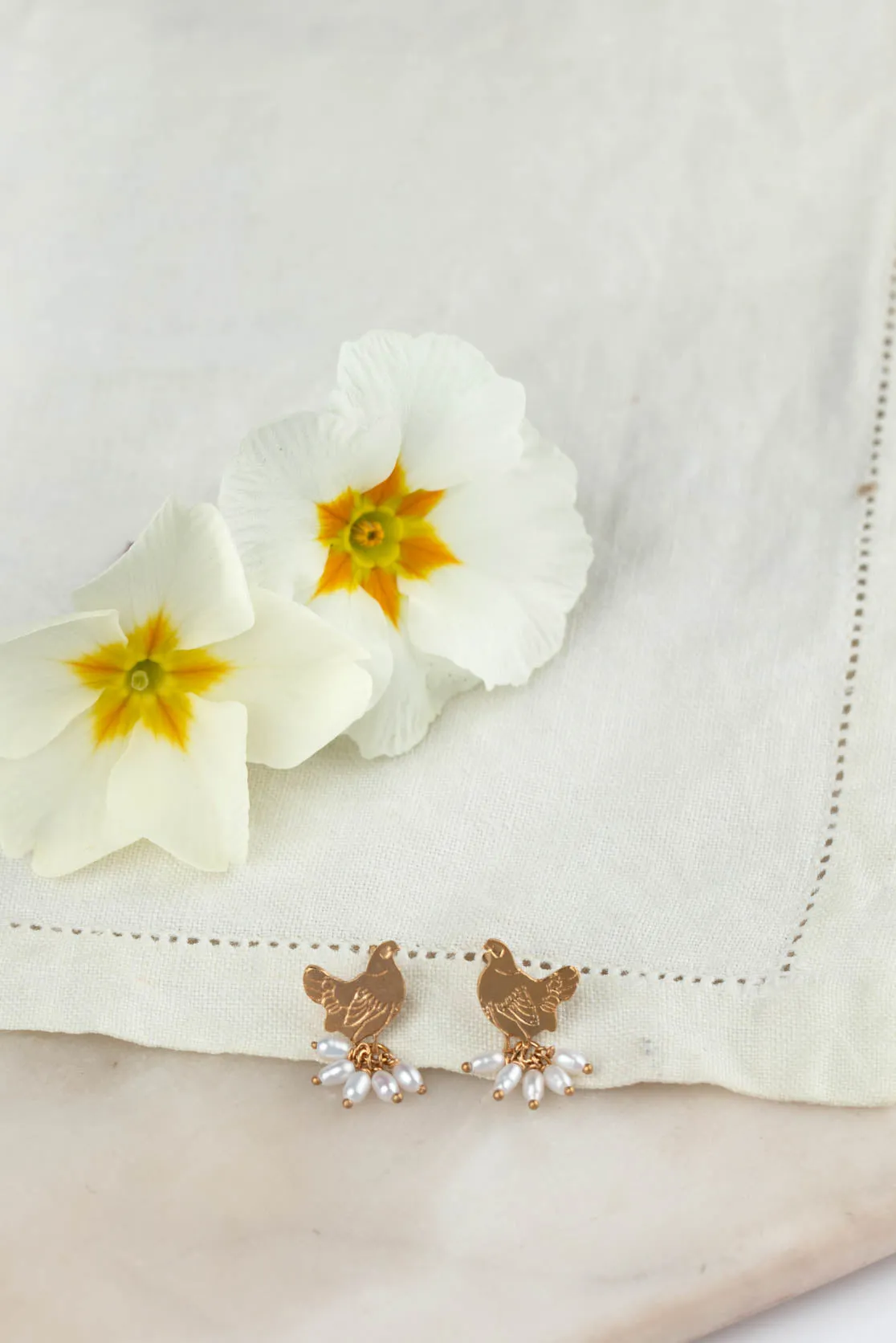 Handmade Spring Chicken | Mother Hen Stud Earrings