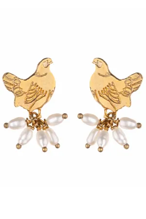 Handmade Spring Chicken | Mother Hen Stud Earrings