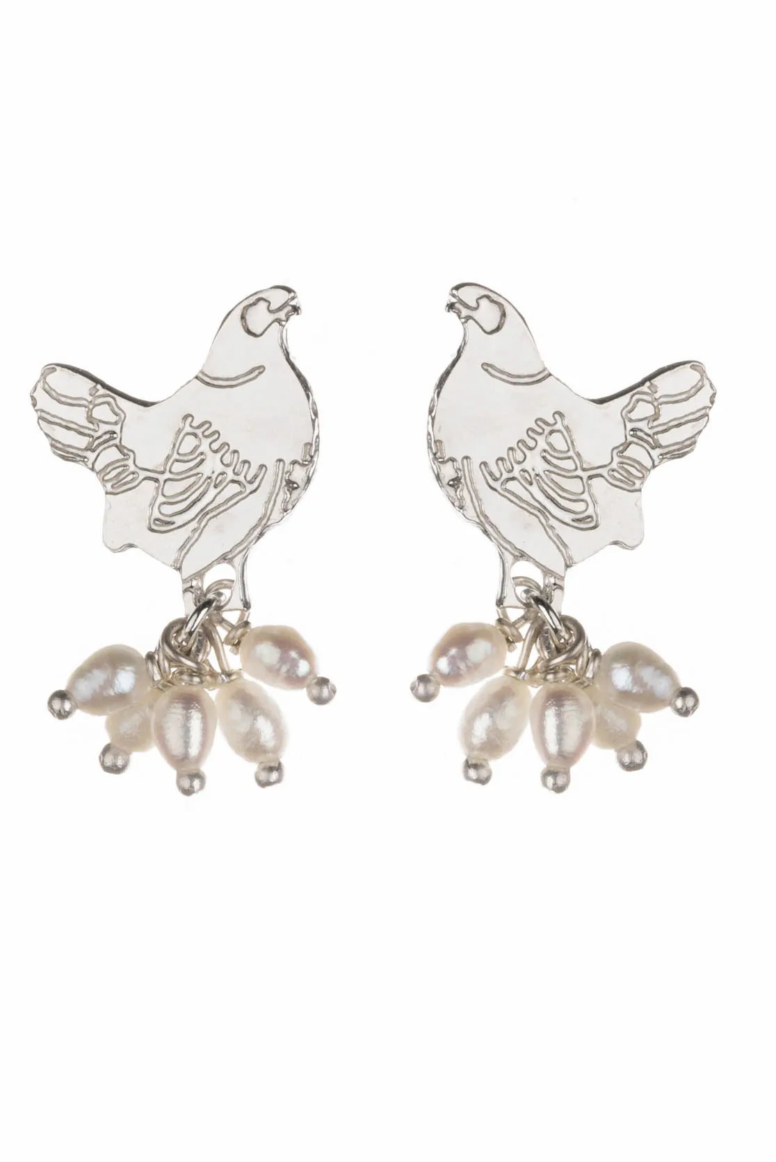 Handmade Spring Chicken | Mother Hen Stud Earrings