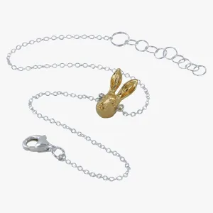 Hare Mask Sterling Silver Adjustable Bracelet