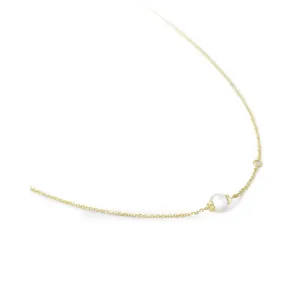 Kendra Scott Cathleen 14K Yellow Gold Cathleen Necklace with Pearl and Diamond