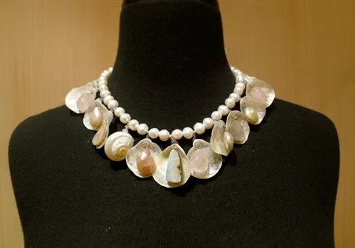 Lauren Adams Diva Necklace of Shells, Opals, Pearls, Rose Quartz, and Amethyst