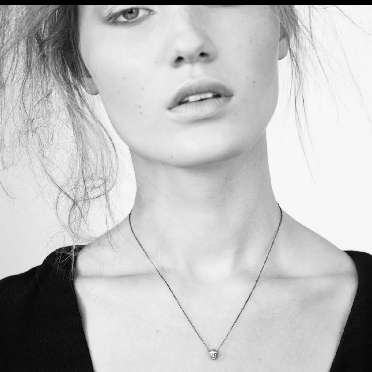 Little Grey Lady Cameo Necklace