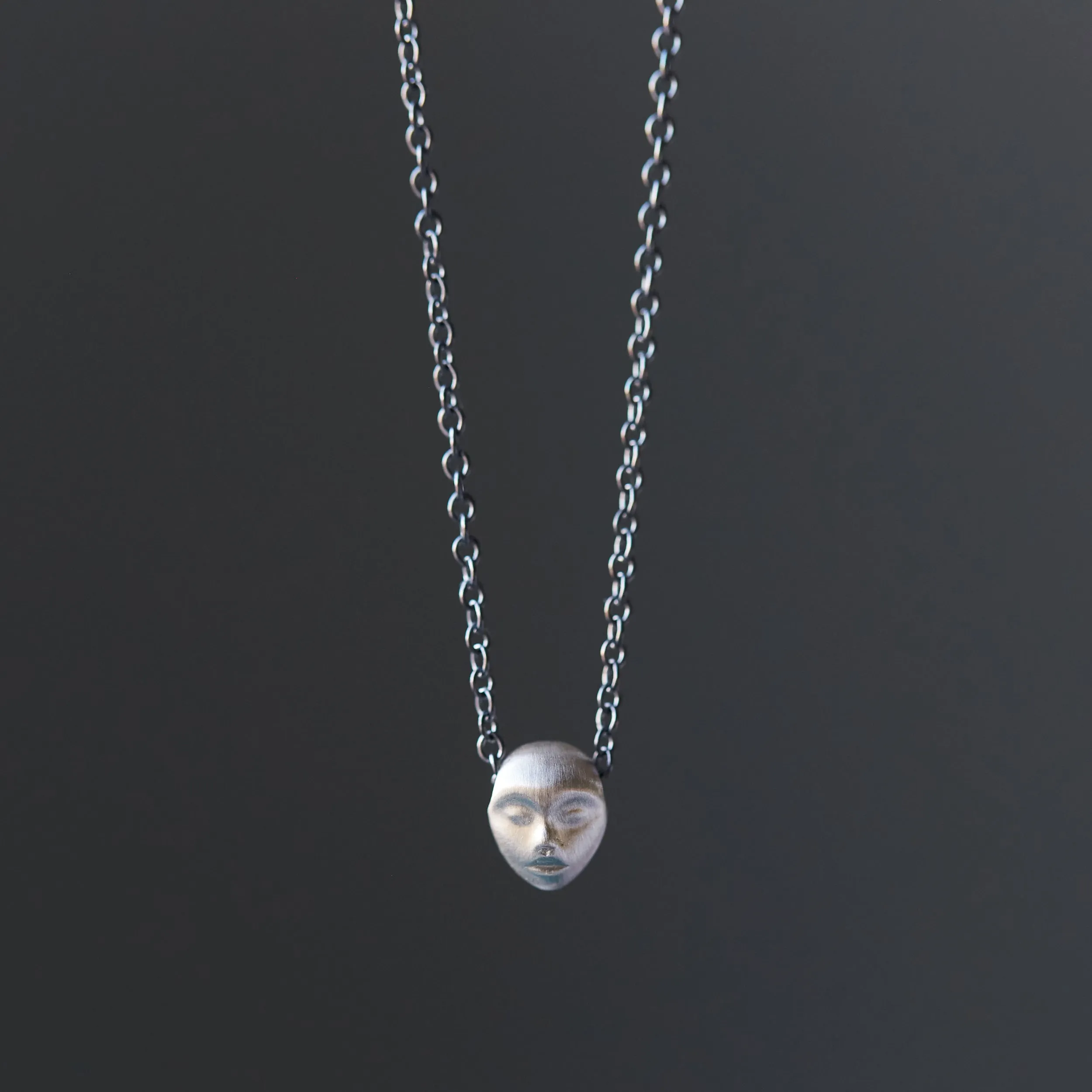 Little Grey Lady Cameo Necklace