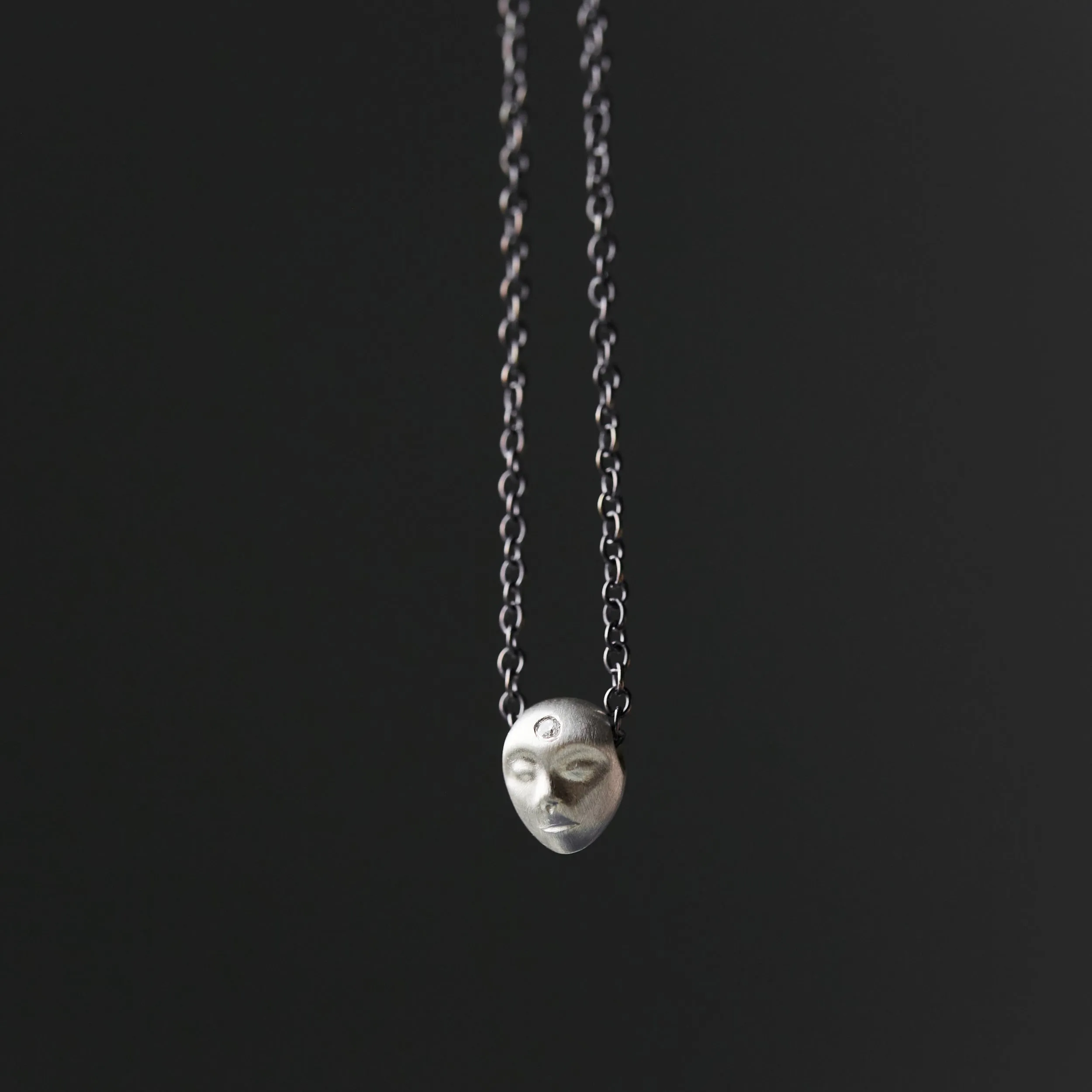 Little Grey Lady Cameo Necklace