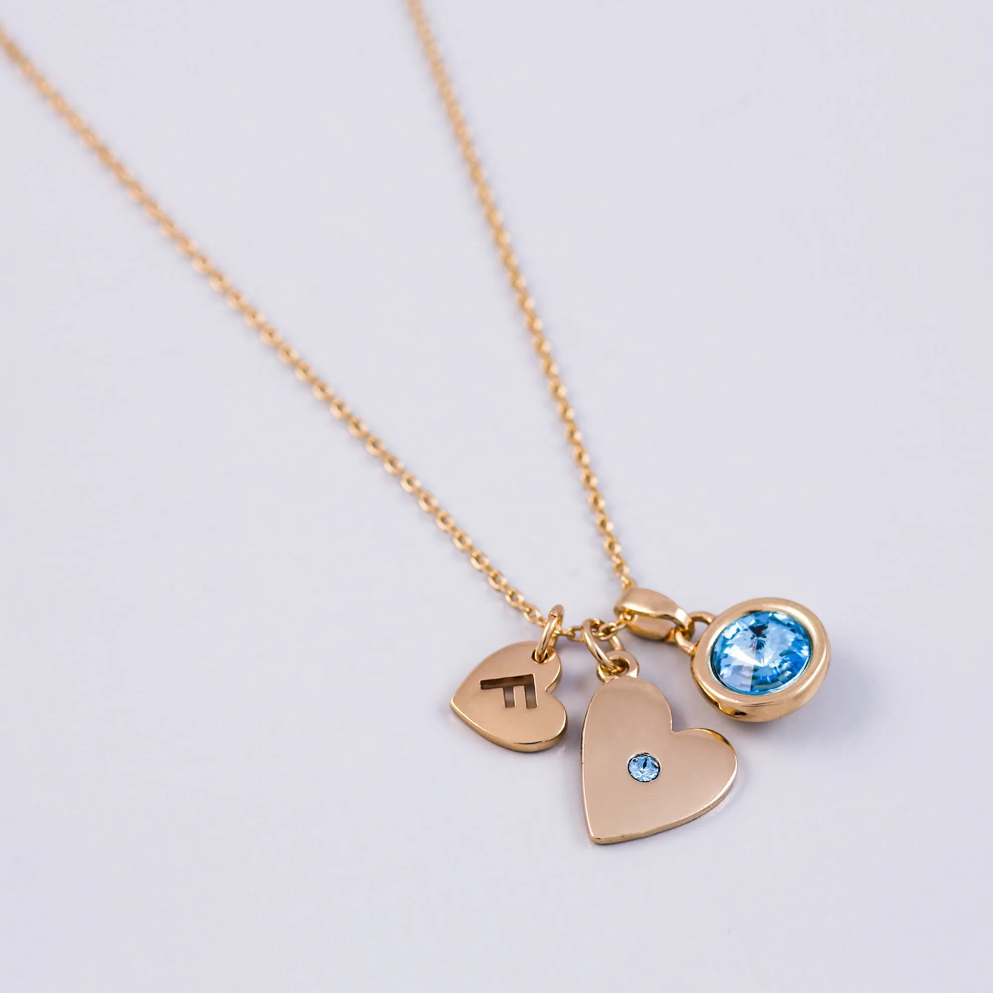 March Birthstone Necklace in Aquamarine