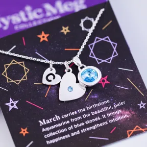 March Birthstone Necklace in Aquamarine