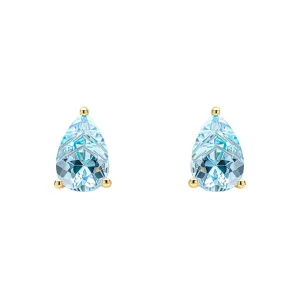 MILENA Pear Fancy Cut Topaz Stud Earrings in 9ct Gold
