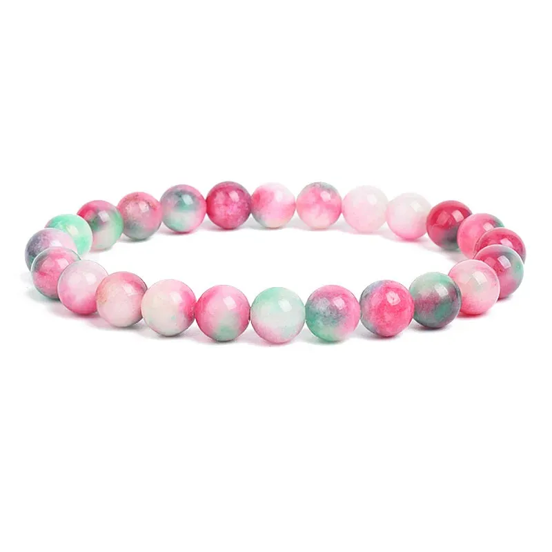 Natural Stone Beads Amethysts Crystal Quartz  Bracelets